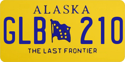 AK license plate GLB210