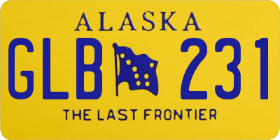 AK license plate GLB231