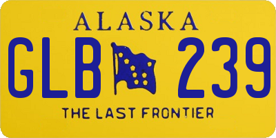 AK license plate GLB239