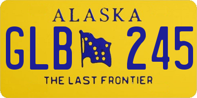 AK license plate GLB245