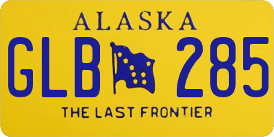 AK license plate GLB285