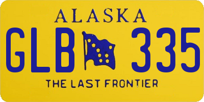 AK license plate GLB335