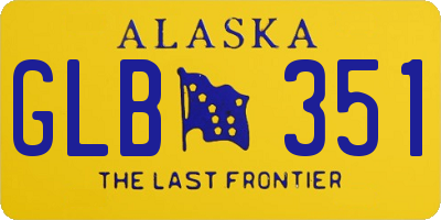 AK license plate GLB351