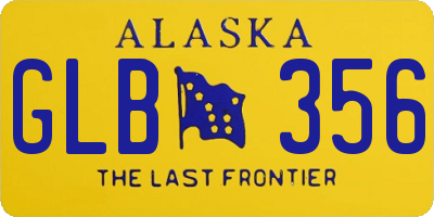 AK license plate GLB356