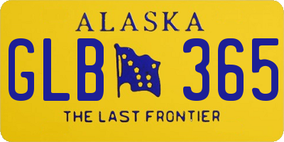AK license plate GLB365