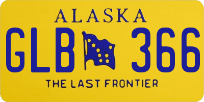 AK license plate GLB366