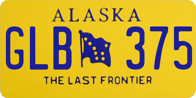 AK license plate GLB375
