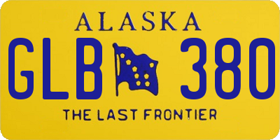 AK license plate GLB380