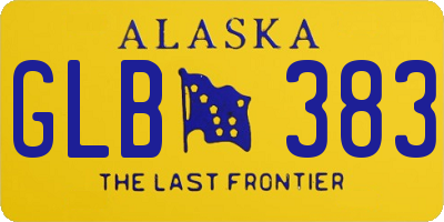 AK license plate GLB383