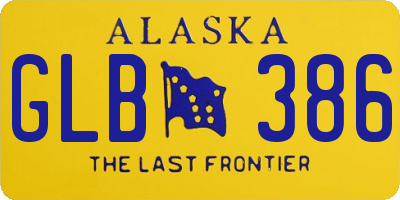 AK license plate GLB386