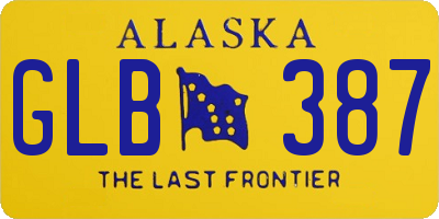 AK license plate GLB387