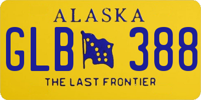 AK license plate GLB388