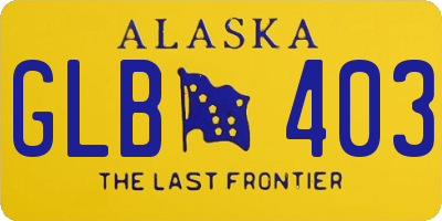 AK license plate GLB403