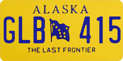 AK license plate GLB415