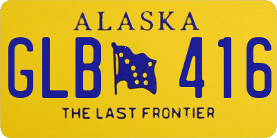 AK license plate GLB416