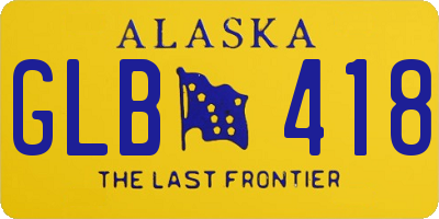 AK license plate GLB418