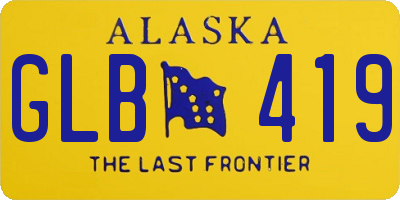 AK license plate GLB419