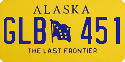 AK license plate GLB451