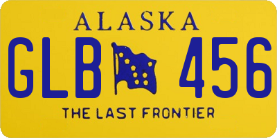 AK license plate GLB456