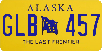 AK license plate GLB457