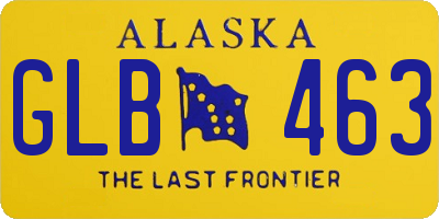 AK license plate GLB463