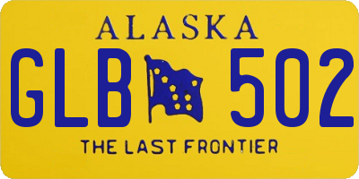 AK license plate GLB502