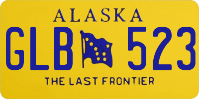 AK license plate GLB523