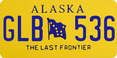 AK license plate GLB536