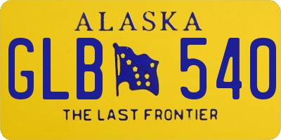 AK license plate GLB540