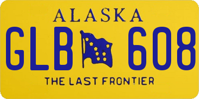 AK license plate GLB608