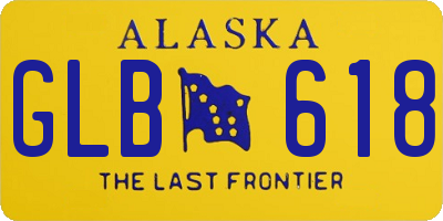 AK license plate GLB618