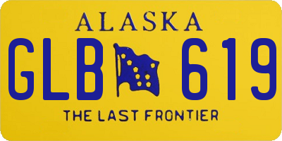 AK license plate GLB619