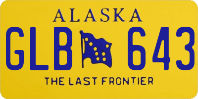 AK license plate GLB643