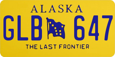 AK license plate GLB647