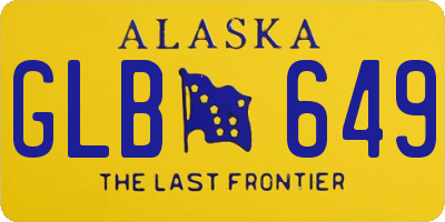 AK license plate GLB649