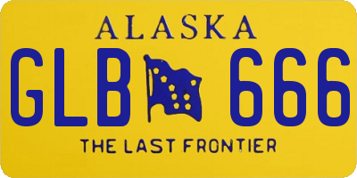 AK license plate GLB666