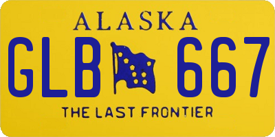 AK license plate GLB667