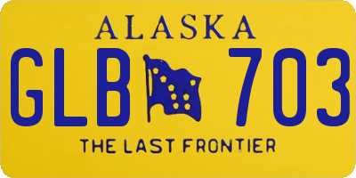 AK license plate GLB703
