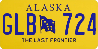 AK license plate GLB724