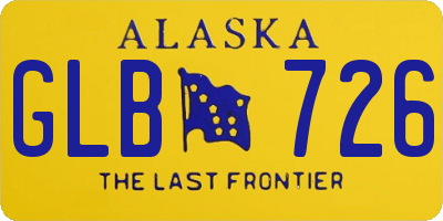 AK license plate GLB726