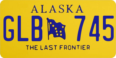 AK license plate GLB745