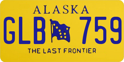 AK license plate GLB759