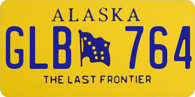 AK license plate GLB764