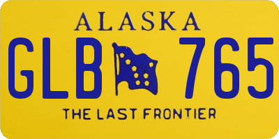 AK license plate GLB765