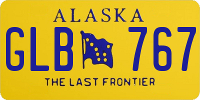 AK license plate GLB767