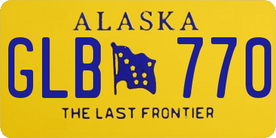 AK license plate GLB770