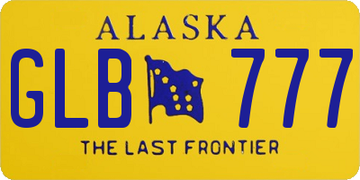 AK license plate GLB777