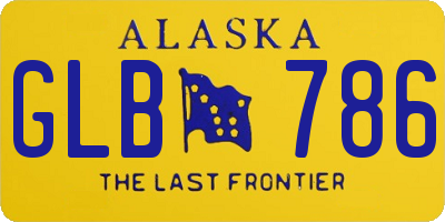 AK license plate GLB786