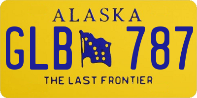 AK license plate GLB787
