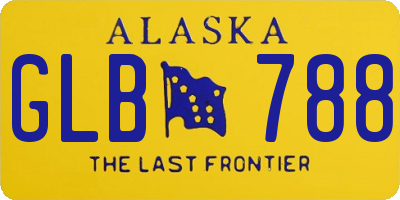 AK license plate GLB788